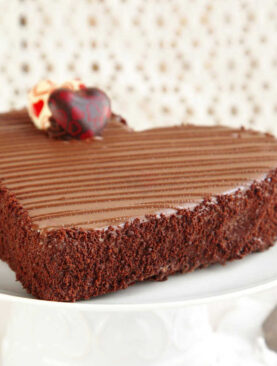 Heart Shaped Chocolate Truffle Cake