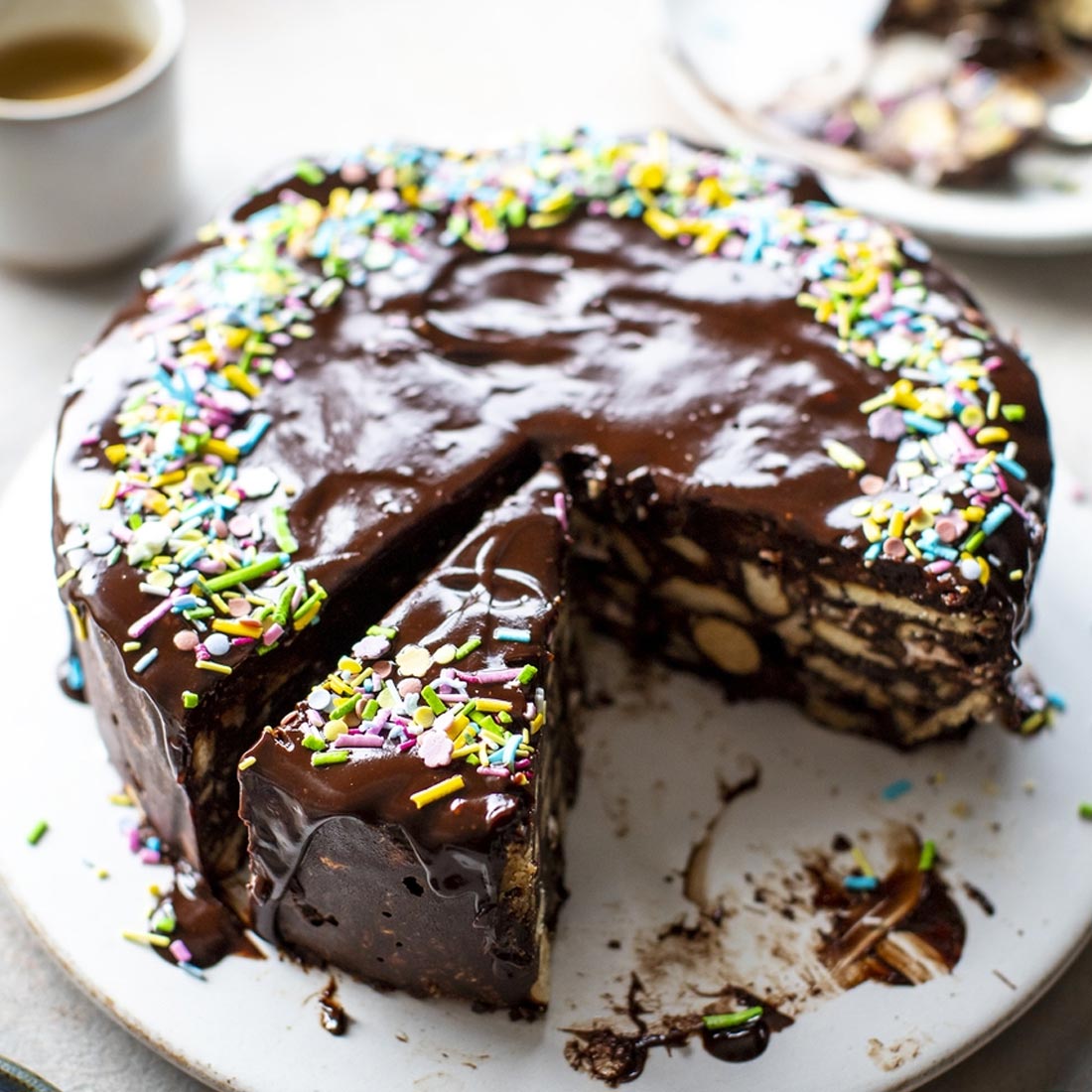 No-Bake Chocolate Biscuit Cake Recipe - Recipes.net